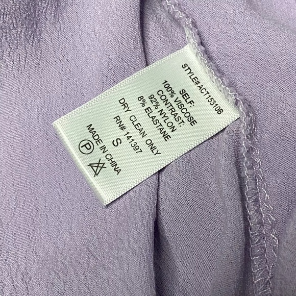 Revolve ASTR The Label Cory Bodysuit Lavender Flutter Sleeve V-neck Womens S Top - Picture 7 of 9